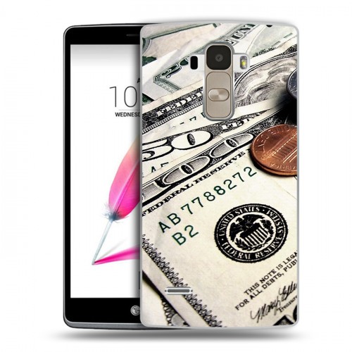 Дизайнерский пластиковый чехол для LG G4 Stylus Текстуры денег