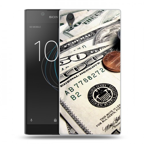 Дизайнерский пластиковый чехол для Sony Xperia L1 Текстуры денег