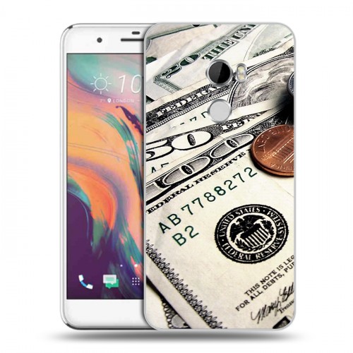 Дизайнерский пластиковый чехол для HTC One X10 Текстуры денег