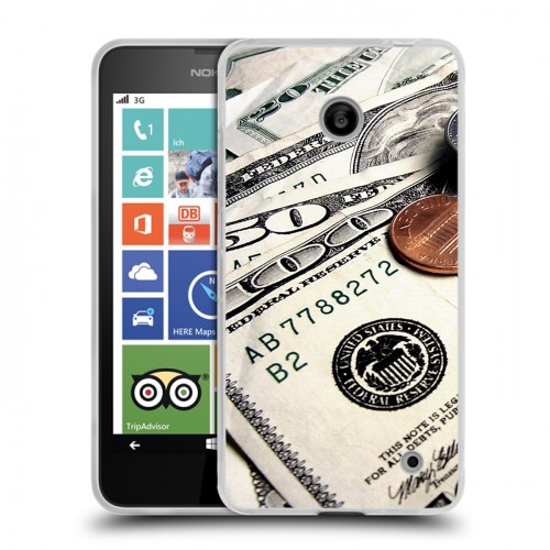 Дизайнерский пластиковый чехол для Nokia Lumia 630/635 Текстуры денег