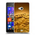 Дизайнерский пластиковый чехол для Microsoft Lumia 540 Текстуры денег