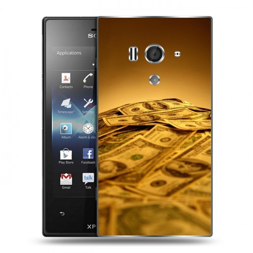 Дизайнерский пластиковый чехол для Sony Xperia acro S Текстуры денег