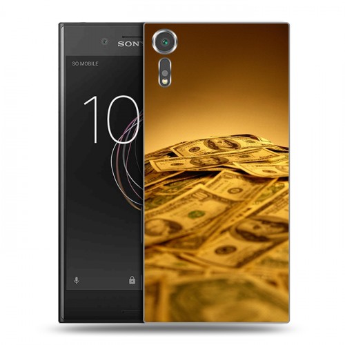 Дизайнерский пластиковый чехол для Sony Xperia XZs Текстуры денег