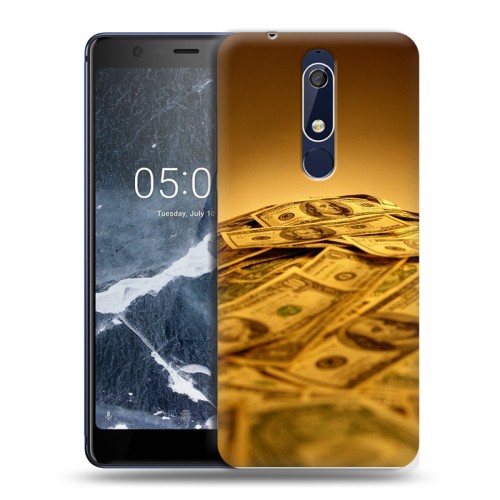 Дизайнерский пластиковый чехол для Nokia 5.1 Текстуры денег