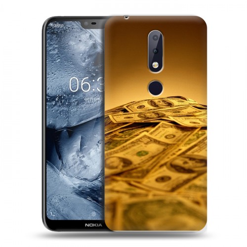 Дизайнерский пластиковый чехол для Nokia 6.1 Plus Текстуры денег