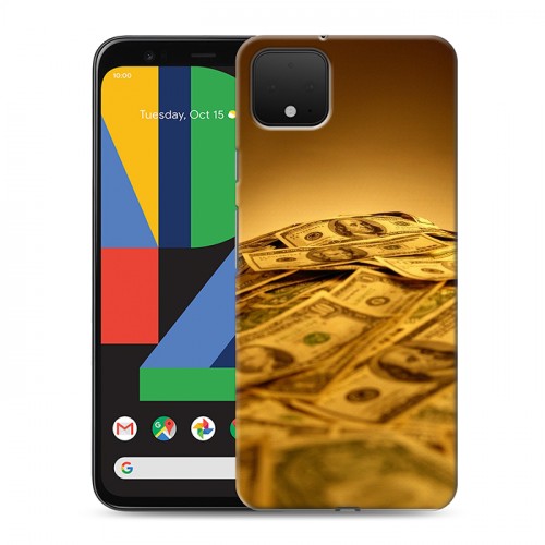 Дизайнерский силиконовый чехол для Google Pixel 4 XL Текстуры денег