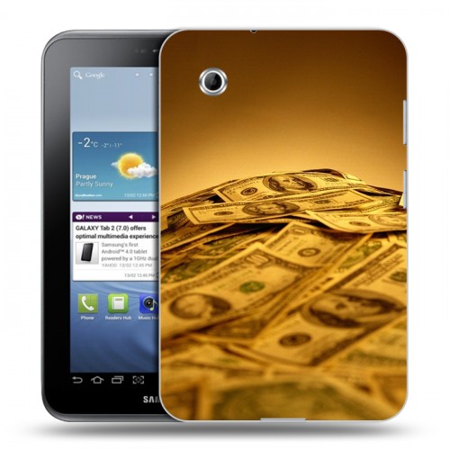 Дизайнерский силиконовый чехол для Samsung Galaxy Tab 2 7.0 Текстуры денег