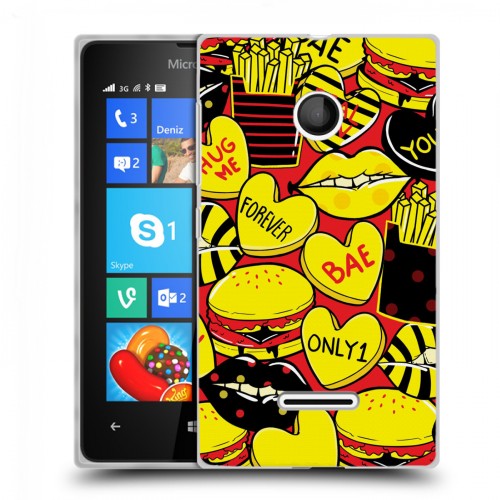 Дизайнерский пластиковый чехол для Microsoft Lumia 435 Pop сердечки