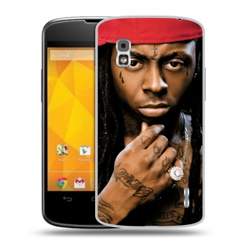 Дизайнерский пластиковый чехол для LG Google Nexus 4 Lil Wayne