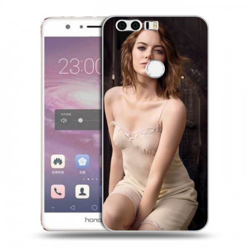 Дизайнерский пластиковый чехол для Huawei Honor 8 Эмма Стоун