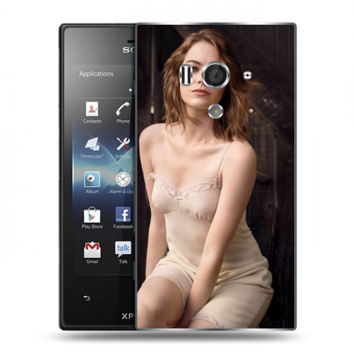 Дизайнерский пластиковый чехол для Sony Xperia acro S Эмма Стоун