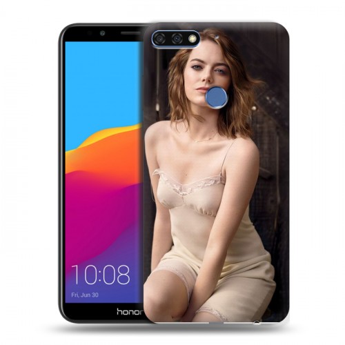 Дизайнерский пластиковый чехол для Huawei Honor 7C Pro Эмма Стоун