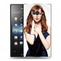 Дизайнерский пластиковый чехол для Sony Xperia acro S Эмма Стоун