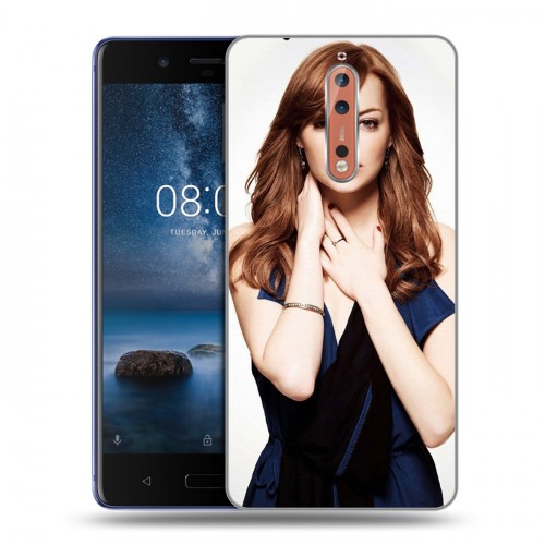 Дизайнерский пластиковый чехол для Nokia 8 Эмма Стоун