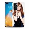 Дизайнерский силиконовый с усиленными углами чехол для Huawei P40 Эмма Стоун