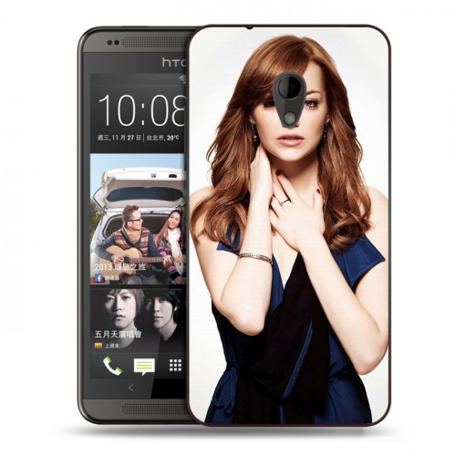 Дизайнерский пластиковый чехол для HTC Desire 700 Эмма Стоун