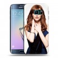 Дизайнерский пластиковый чехол для Samsung Galaxy S6 Edge Эмма Стоун