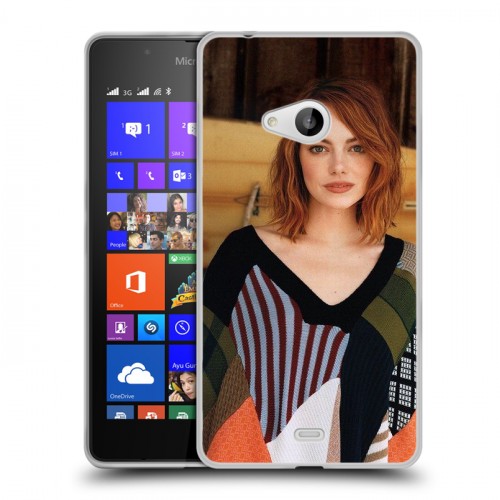 Дизайнерский пластиковый чехол для Microsoft Lumia 540 Эмма Стоун