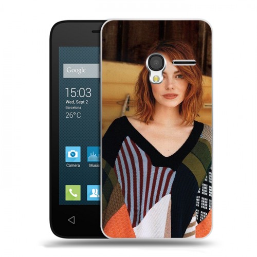 Дизайнерский пластиковый чехол для Alcatel One Touch Pixi 3 (4.5) Эмма Стоун