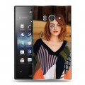 Дизайнерский пластиковый чехол для Sony Xperia acro S Эмма Стоун