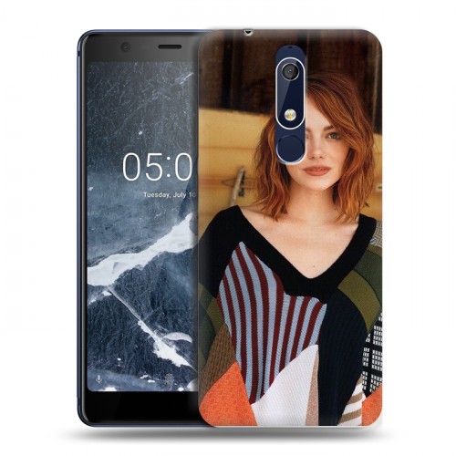 Дизайнерский пластиковый чехол для Nokia 5.1 Эмма Стоун