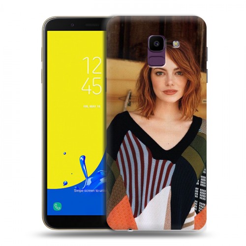 Дизайнерский пластиковый чехол для Samsung Galaxy J6 Эмма Стоун