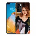 Дизайнерский силиконовый с усиленными углами чехол для Huawei P40 Эмма Стоун