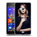 Дизайнерский пластиковый чехол для Microsoft Lumia 540 Эмма Стоун