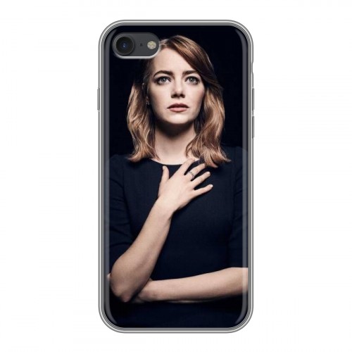 Дизайнерский силиконовый с усиленными углами чехол для Iphone 7 Эмма Стоун