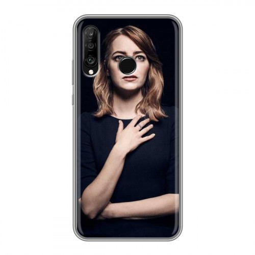 Дизайнерский силиконовый чехол для Huawei P30 Lite Эмма Стоун