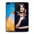 Дизайнерский силиконовый с усиленными углами чехол для Huawei P40 Эмма Стоун