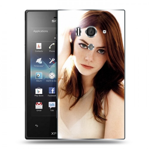 Дизайнерский пластиковый чехол для Sony Xperia acro S Эмма Стоун