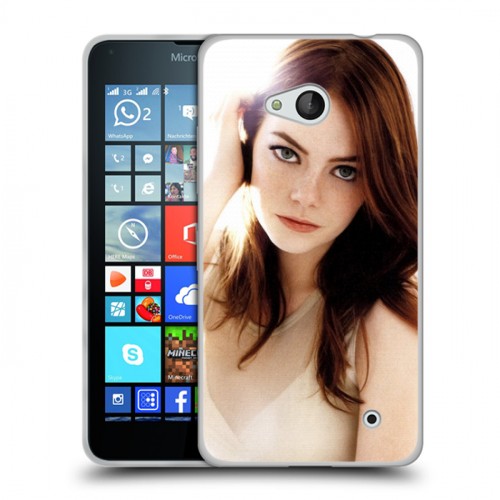 Дизайнерский пластиковый чехол для Microsoft Lumia 640 Эмма Стоун