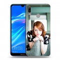 Дизайнерский пластиковый чехол для Huawei Y6 (2019) Эмма Стоун