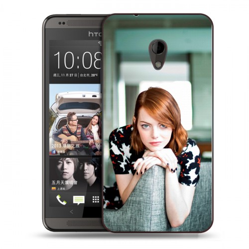 Дизайнерский пластиковый чехол для HTC Desire 700 Эмма Стоун