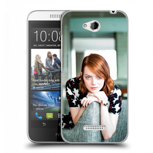 Дизайнерский пластиковый чехол для HTC Desire 616 Эмма Стоун