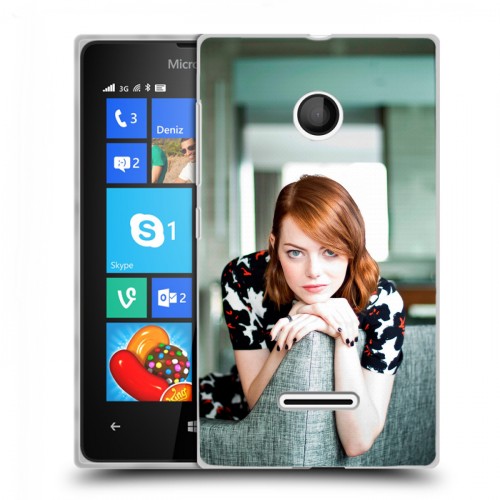 Дизайнерский пластиковый чехол для Microsoft Lumia 435 Эмма Стоун