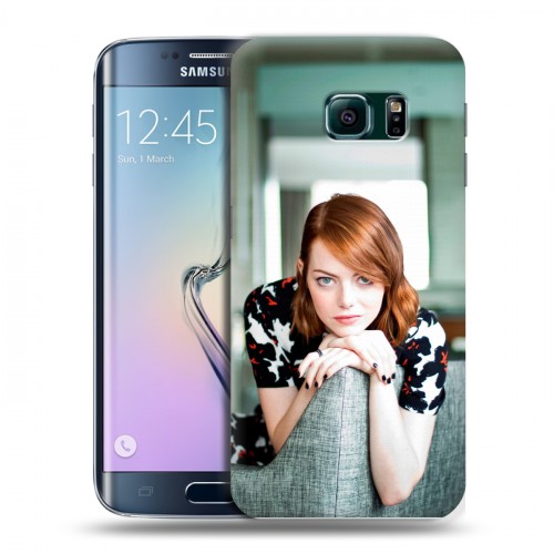 Дизайнерский пластиковый чехол для Samsung Galaxy S6 Edge Эмма Стоун