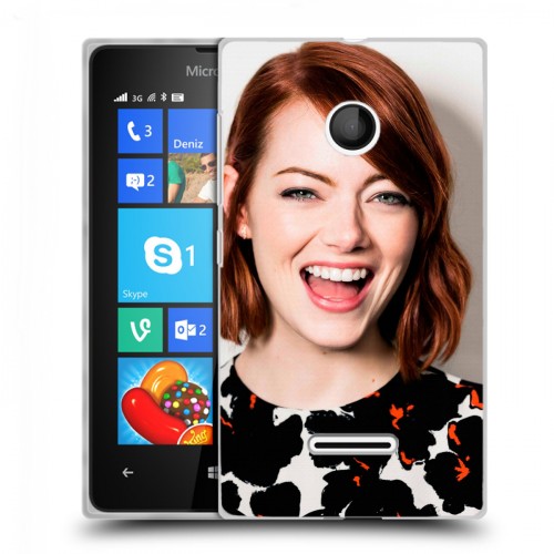 Дизайнерский пластиковый чехол для Microsoft Lumia 435 Эмма Стоун