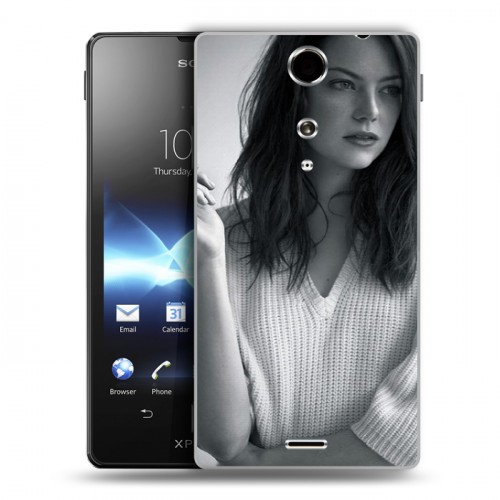 Дизайнерский пластиковый чехол для Sony Xperia TX Эмма Стоун