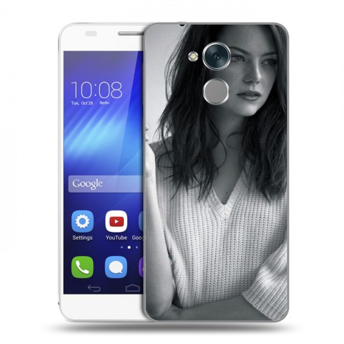 Дизайнерский пластиковый чехол для Huawei Honor 6C Эмма Стоун