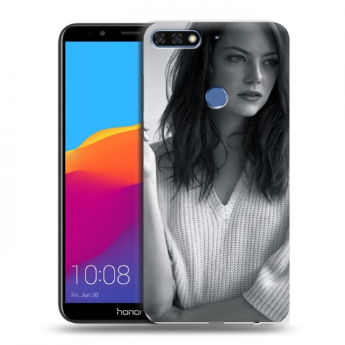 Дизайнерский пластиковый чехол для Huawei Honor 7C Pro Эмма Стоун