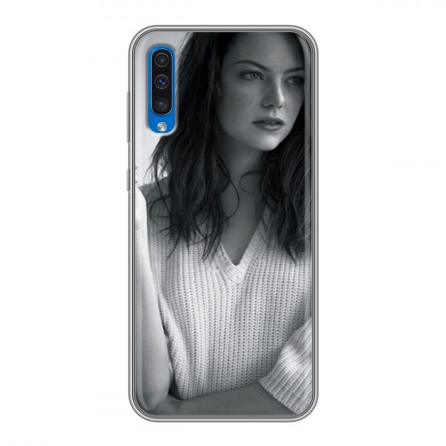 Дизайнерский пластиковый чехол для Samsung Galaxy A50 Эмма Стоун