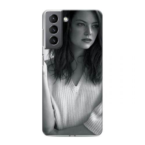 Дизайнерский пластиковый чехол для Samsung Galaxy S21 Эмма Стоун