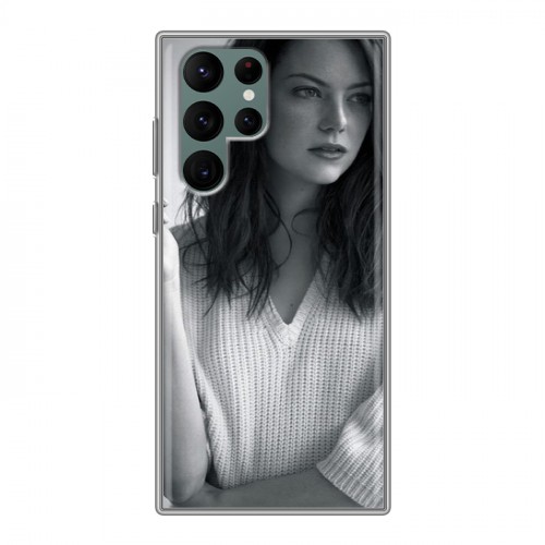 Дизайнерский пластиковый чехол для Samsung Galaxy S22 Ultra Эмма Стоун