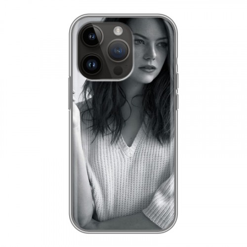 Дизайнерский силиконовый чехол для Iphone 14 Pro Эмма Стоун