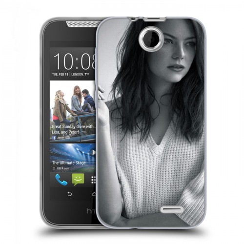 Дизайнерский силиконовый чехол для HTC Desire 310 Эмма Стоун