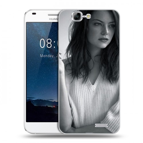 Дизайнерский пластиковый чехол для Huawei Ascend G7 Эмма Стоун
