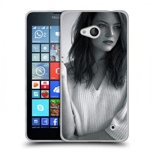 Дизайнерский пластиковый чехол для Microsoft Lumia 640 Эмма Стоун