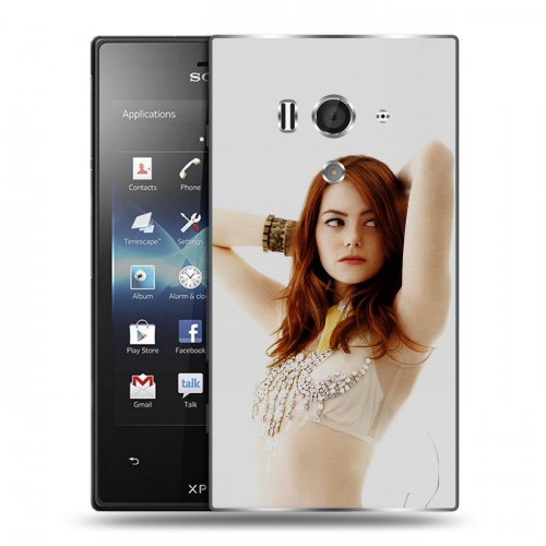 Дизайнерский пластиковый чехол для Sony Xperia acro S Эмма Стоун